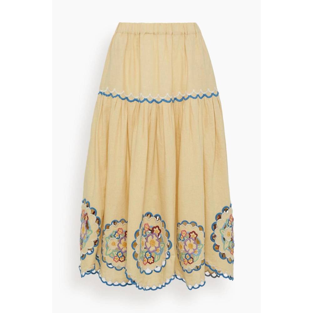 NEW SEA melinda embroidery skirt in ecru - Picture 4 of 4